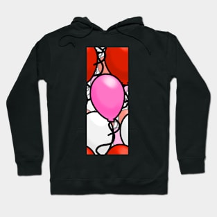 Kid's Cartoon Birthday Balloons (Valentine Colors) Hoodie